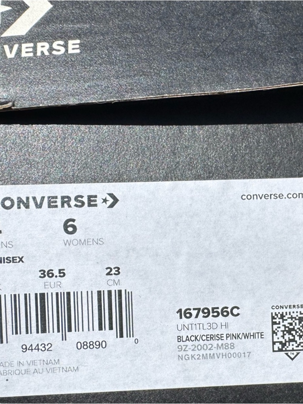 Converse Black Textile Sneaker Interior Label - Picture 4 of 4